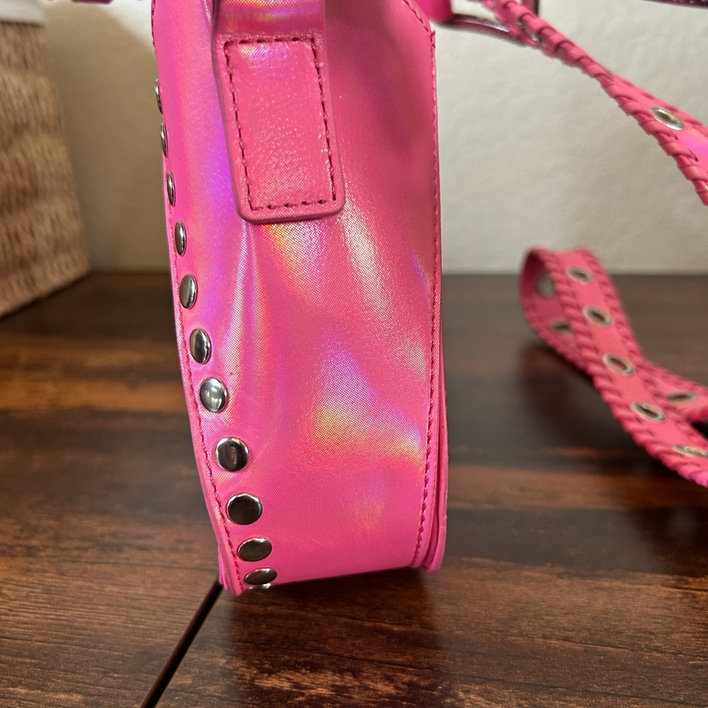 Urban Outfitters Devon Pink Studded Shoulder Bag - Picture 10 of 11